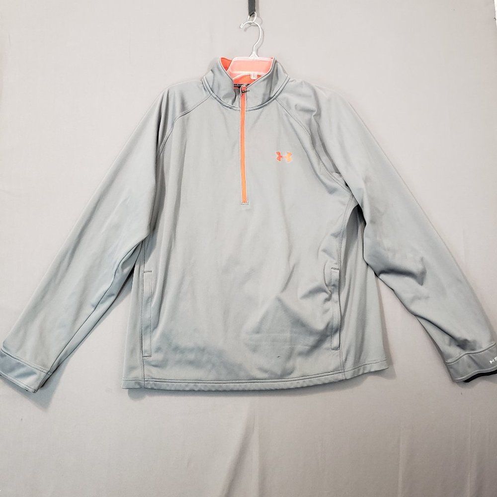 Under Armour Storm Coldgear Infrared Elements Mens XL Half Zip Pullover Gray